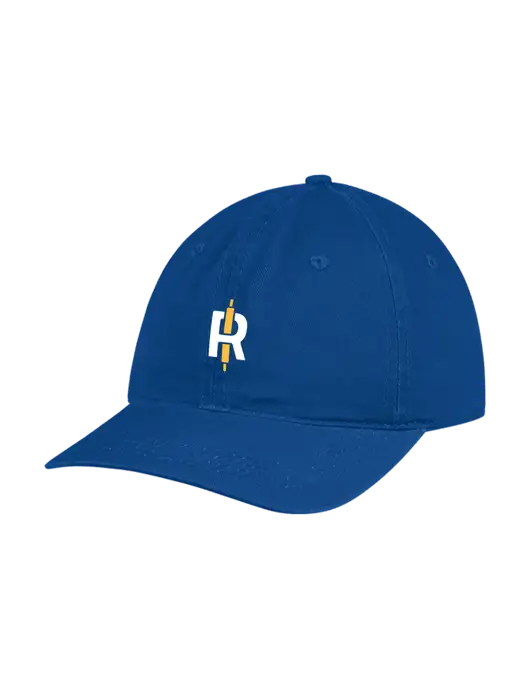 Garment Washed Unstructured Twill Royal Cap w/Rise Baking Logo