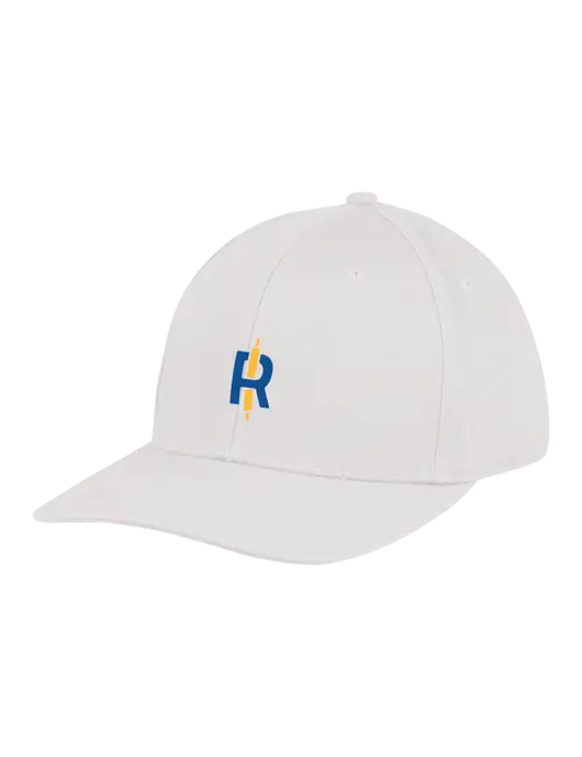 Premium Modern Structured Twill White Snapback Cap w/Rise Baking Logo