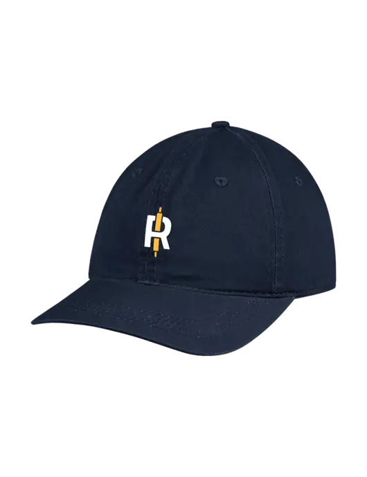 Garment Washed Unstructured Twill Navy Cap w/Rise Baking Logo