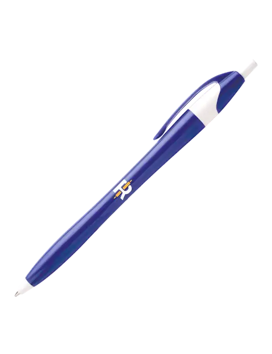 Novella Royal/White Executive Pen - Blue Ink w/Rise Baking Logo