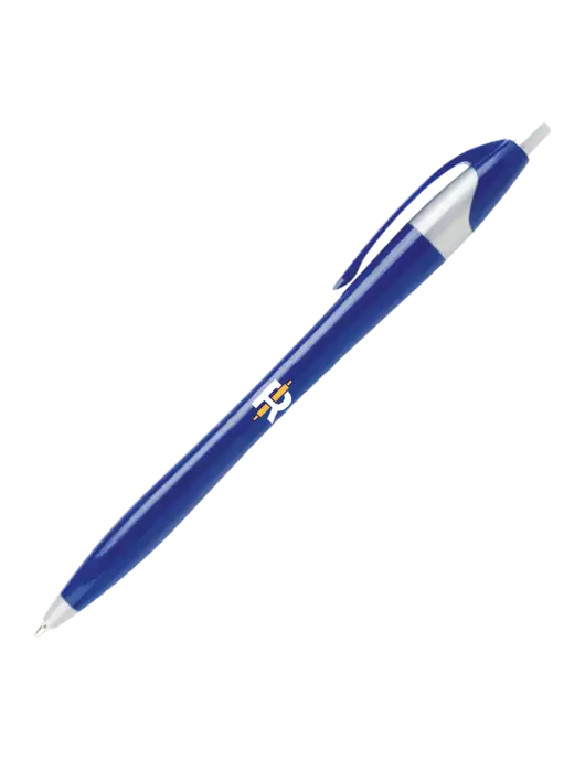 Novella Navy/Silver Corporate Pen- Blue Ink w/Rise Baking Logo