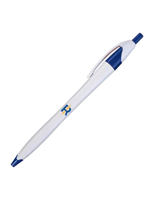 Novella White/Royal Classic Pen - Blue Ink w/Rise Baking Logo