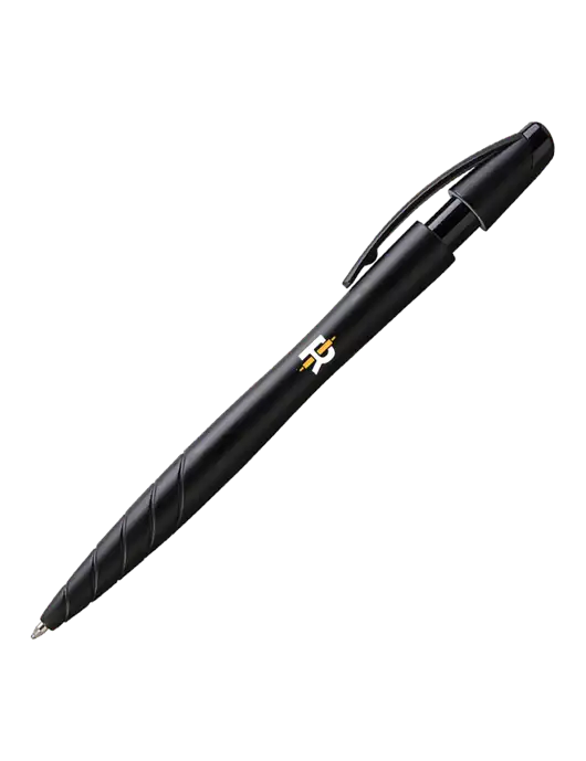 Awali Black Metallic Pen - Black Ink w/Rise Baking Logo