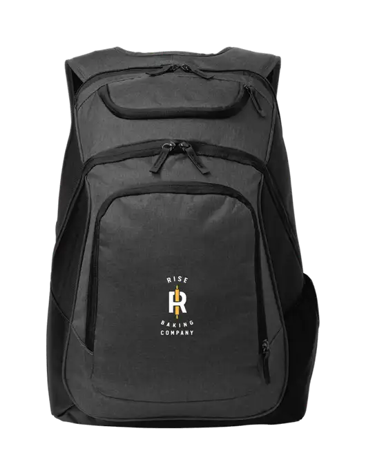 Executive Graphite Heather/Black Laptop Backpack w/Rise Baking Logo