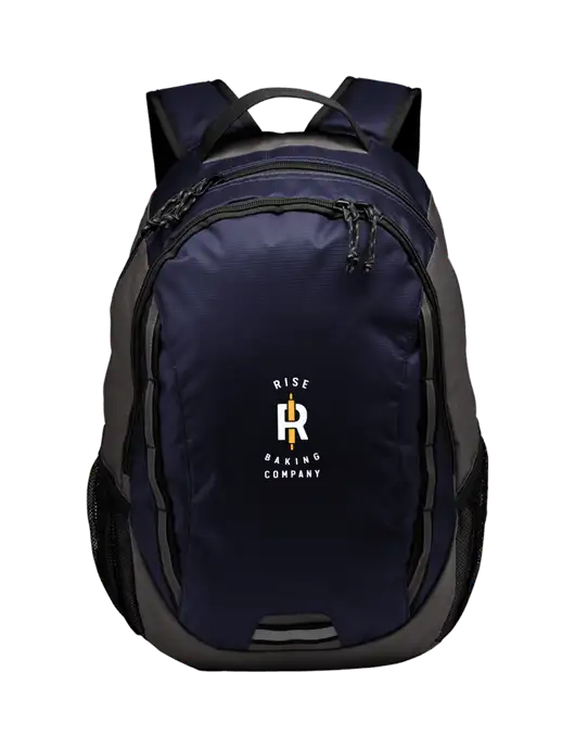 Ridge Deep Navy/Dark Charcoal Laptop Backpack w/Rise Baking Logo