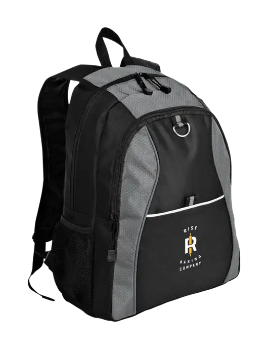 Honeycomb Grey/Black Backpack w/Rise Baking Logo