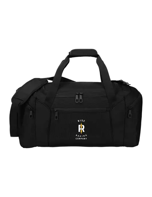 Slim & Lite Black Duffel    w/Rise Baking Logo