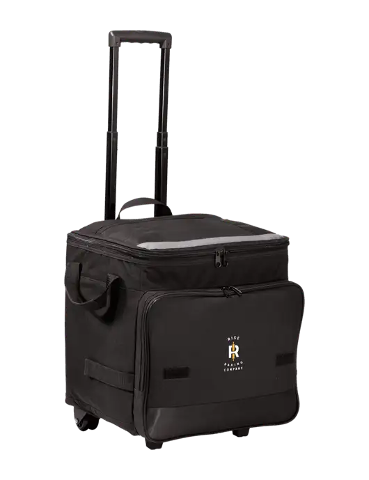 Black Rolling Cooler w/Rise Baking Logo