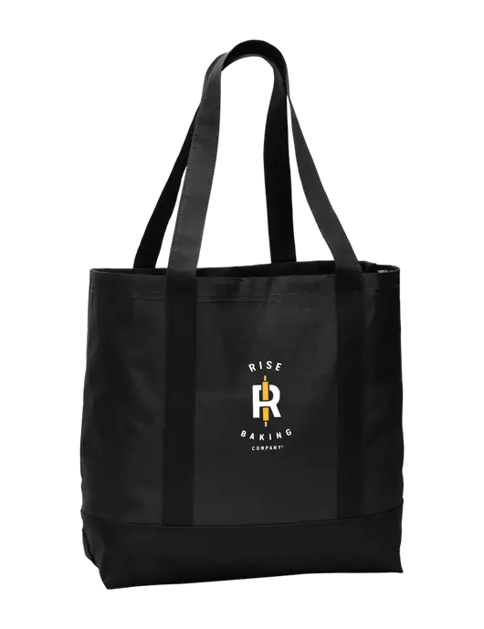 Carryall Black/Black Day Tote w/Rise Baking Logo