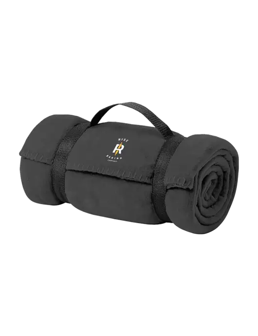 Casual Midnight Heather Fleece Blanket With Strap w/Rise Baking Logo