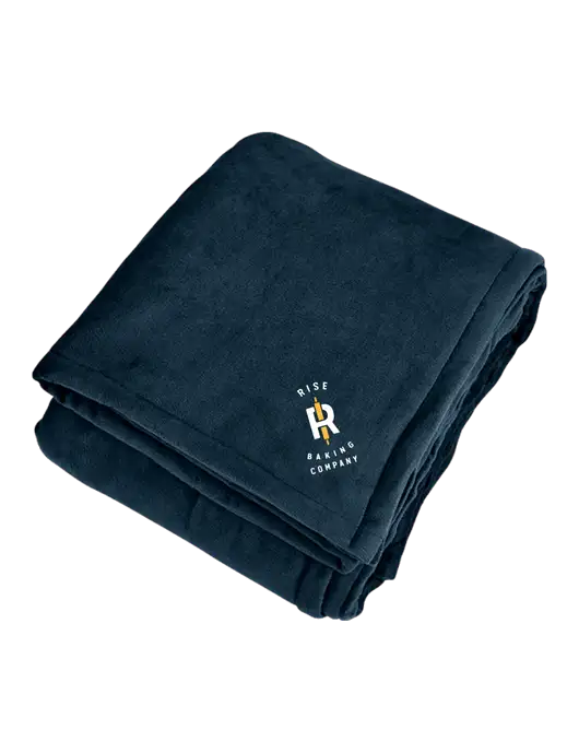 Mountain Lodge Navy Eclipse Blanket w/Rise Baking Logo