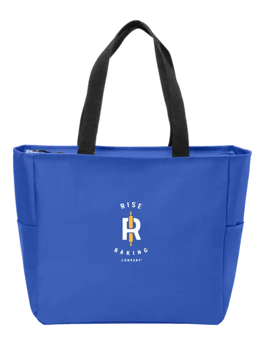 Everyday True Royal Zip Tote  w/Rise Baking Logo