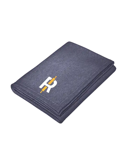 Core Heather Navy Fleece Sweatshirt Blanket w/Rise Baking Logo