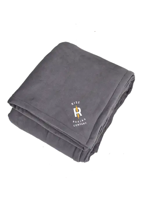 Oversized Graphite Ultra Plush Blanket Graphite w/Rise Baking Logo