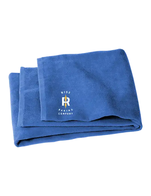 Royal Beach Towel w/Rise Baking Logo