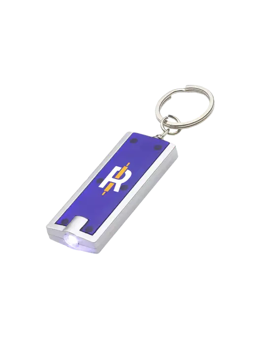 Simple Touch Blue LED Keychain w/Rise Baking Logo