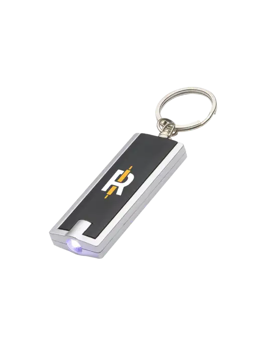 Simple Touch Black LED Keychain w/Rise Baking Logo