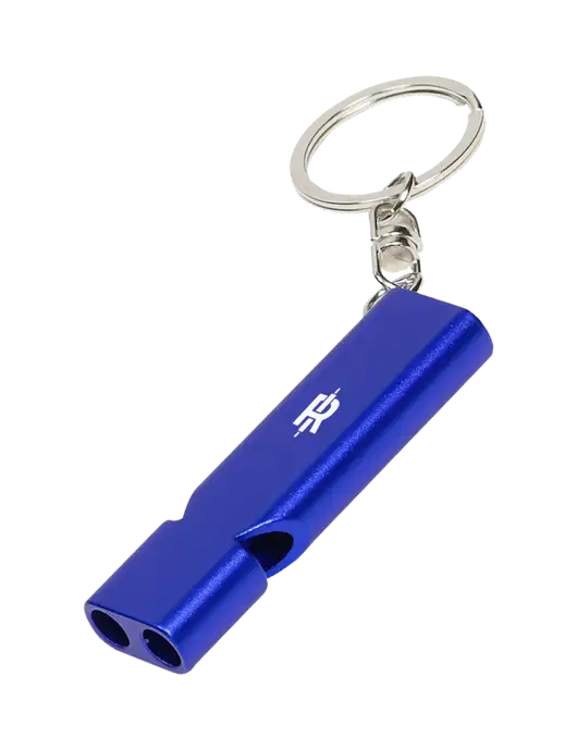Quick Alert Blue Safety Whistle w/Rise Baking Logo