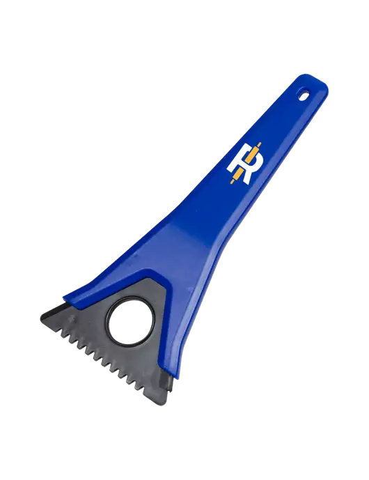 TriBlade Blue Windshield Scraper w/Rise Baking Logo