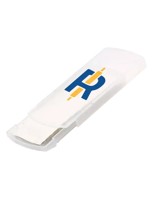 Slide Right Clear Bandage Dispenser w/Rise Baking Logo