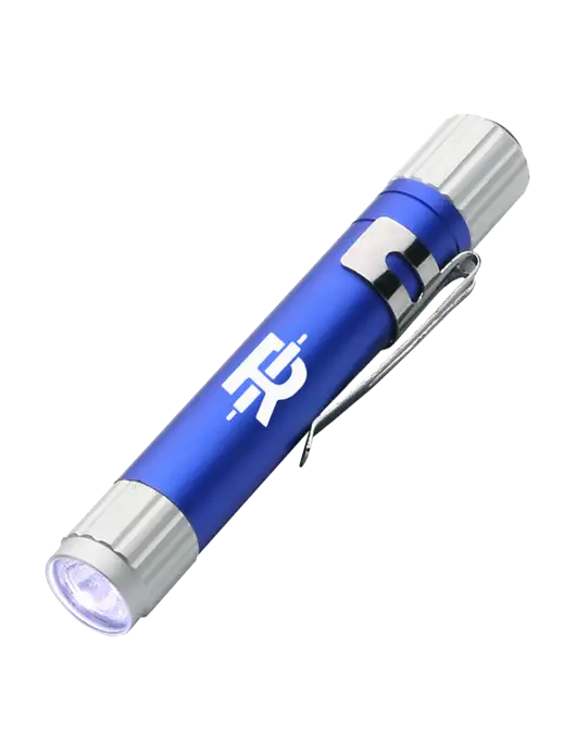 Blue Aluminum LED Penlight w/Rise Baking Logo