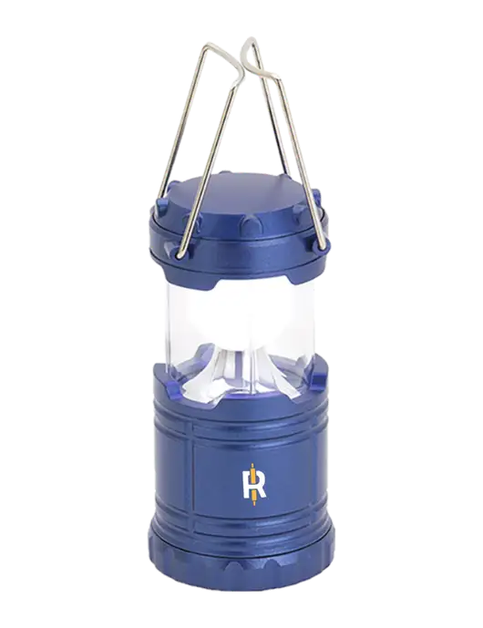 Blue Mini Retro Lantern w/Rise Baking Logo