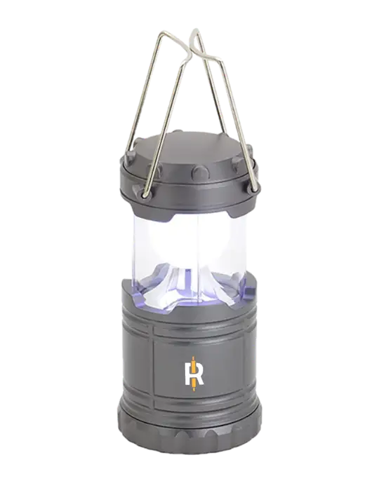 Gunmetal Mini Retro Lantern w/Rise Baking Logo