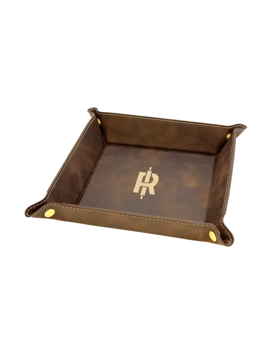 Rustic Leatherette Valet Tray, 6 x 6 w/Rise Baking Logo