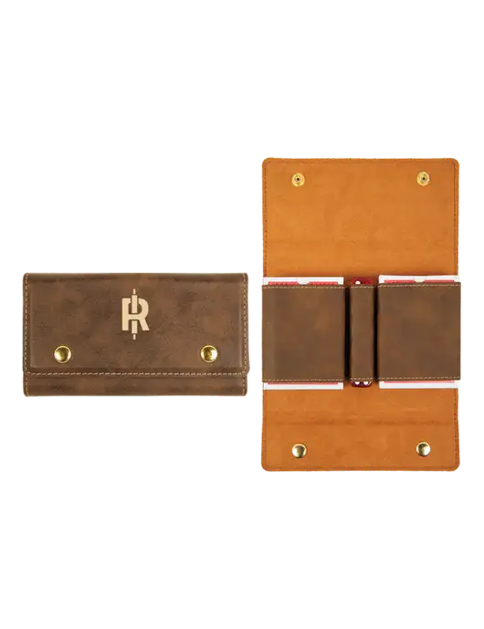 Rustic Leatherette Card & Dice Set w/Rise Baking Logo
