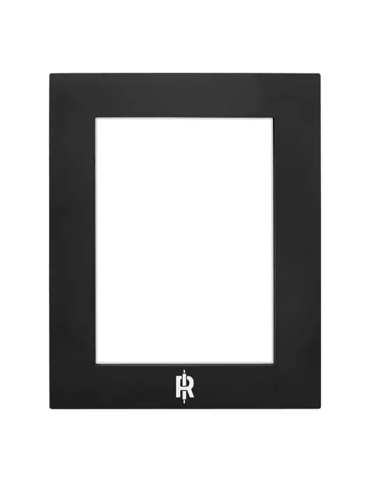 Black Aluminum Photo Frame, 5 x 7 w/Rise Baking Logo