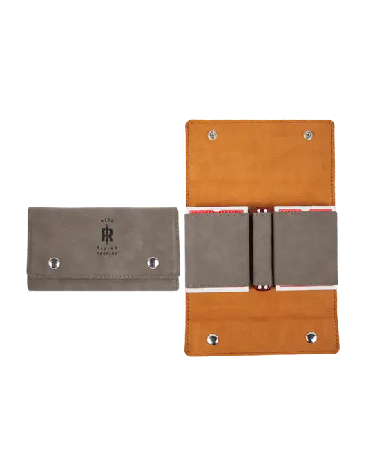 Grey Leatherette Card & Dice Set w/Rise Baking Logo