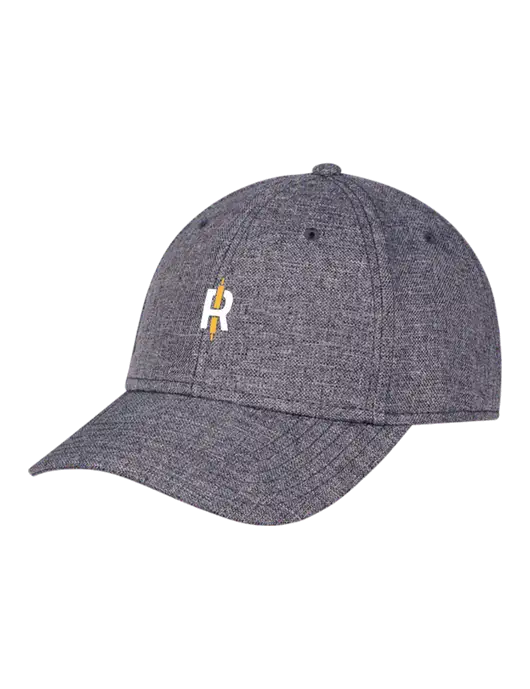 Heather Charcoal Structured Linen Look Cap Hook & Loop w/Rise Baking Logo