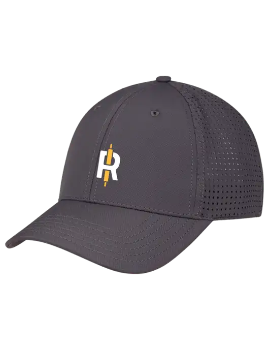 Charcoal Performance Stretchable Cap Hook & Loop w/Rise Baking Logo