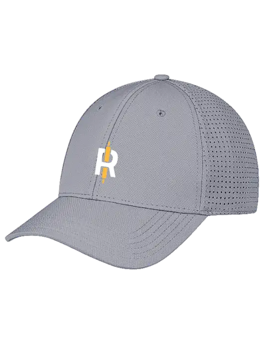 Grey Performance Stretchable Cap Hook & Loop w/Rise Baking Logo