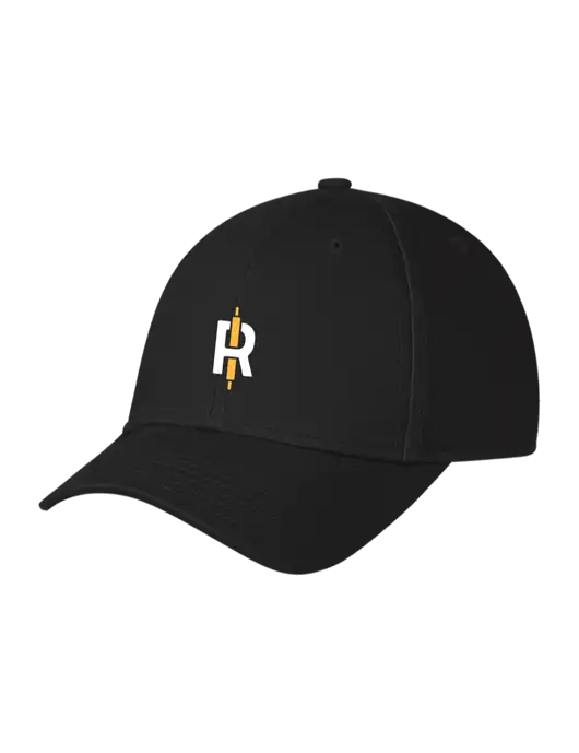 Black Structured Cap Hook & Loop w/Rise Baking Logo
