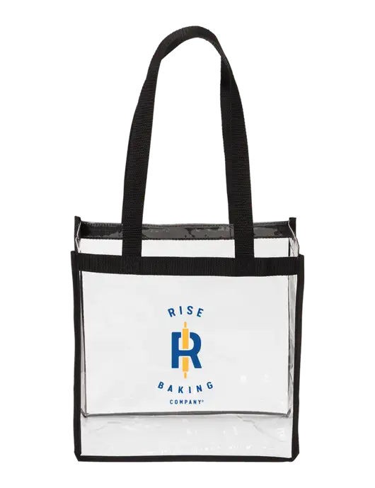 Clear Stadium Tote w/Rise Baking Logo