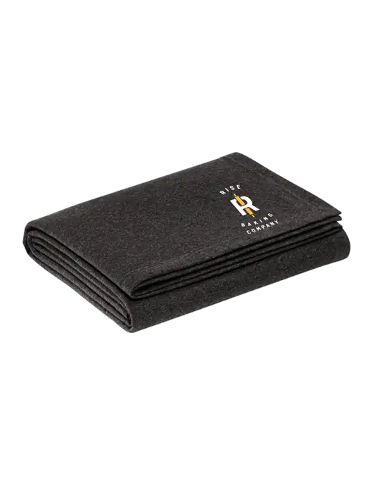 Recycled Charcoal Heather Blanket w/Rise Baking Logo