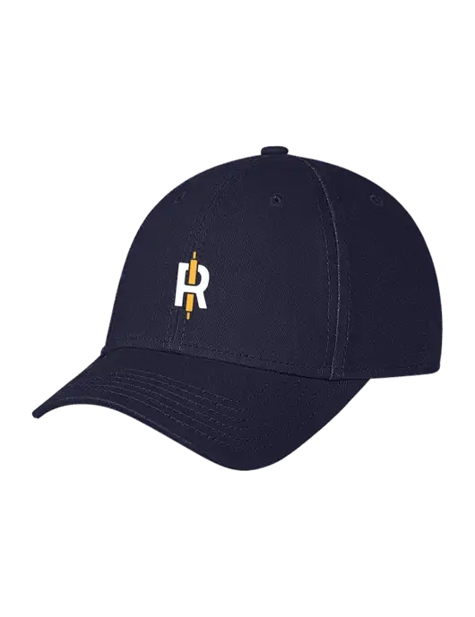 Navy Structured Soft Snap Closure Hook & Loop Cap w/Rise Baking Logo