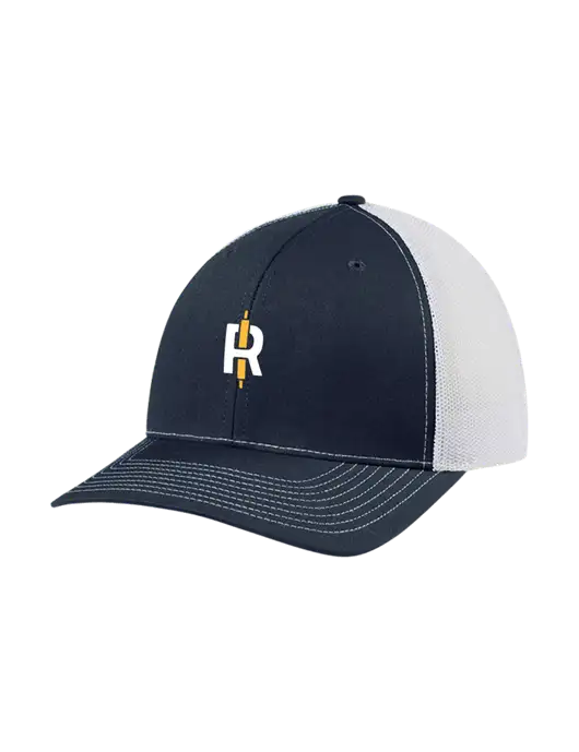 Richardson Adjustable Snapback Original 112 Trucker Cap Navy w/White Mesh w/Rise Baking Logo