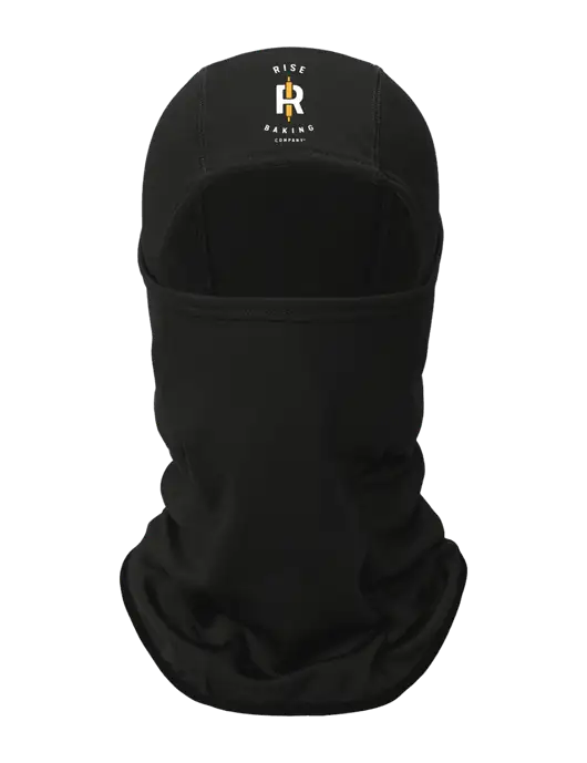 Black CornerStone Smooth Fleece Face Mask w/Rise Baking Logo