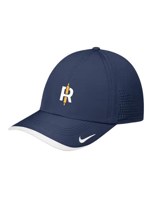 Nike Navy/White Dri-FIT Perforated Performance Cap w/Rise Baking Logo
