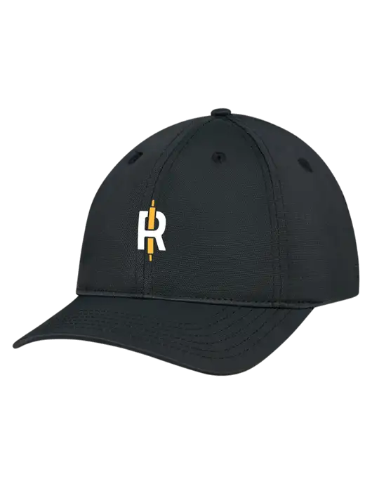 Black Nylon Twill Performance Cap w/Rise Baking Logo