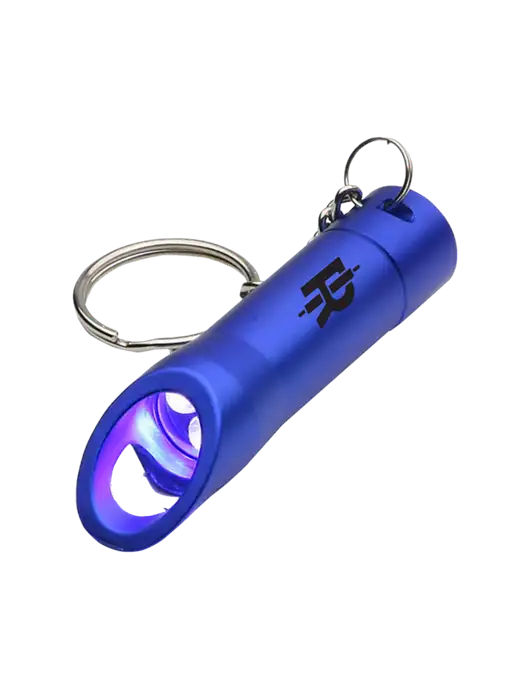 Royal Pocket LED Flashlight with Bottle Opener & Keychain w/Rise Baking Logo