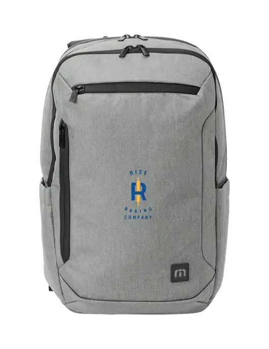 TravisMathew Light Grey Heather Duration Backpack w/Rise Baking Logo