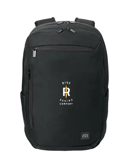 TravisMathew Black Duration Backpack w/Rise Baking Logo