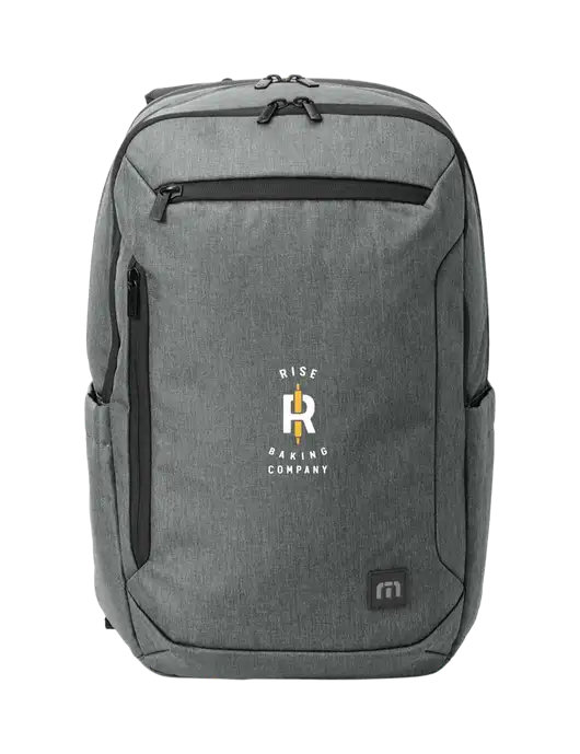 TravisMathew Medium Grey Heather Duration Backpack w/Rise Baking Logo