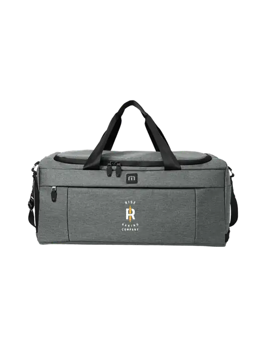 TravisMathew Dark Grey Heather Duration Duffel w/Rise Baking Logo