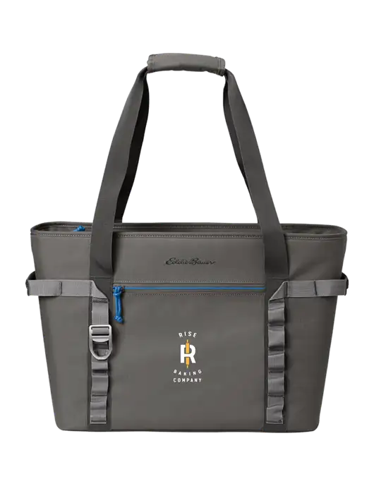 Eddie Bauer Dark Medium Grey/Royal Max Cool Tote Cooler  w/Rise Baking Logo