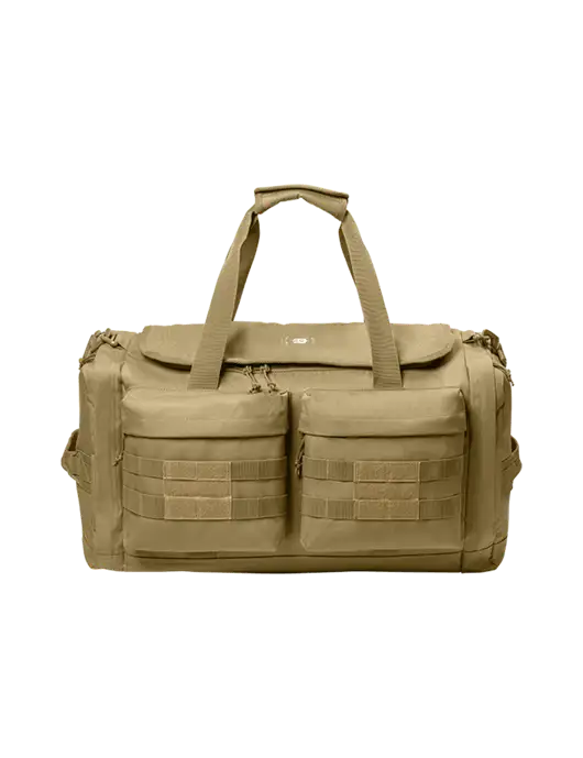 CornerStone Dark Tan Tactical Duffel w/Rise Baking Logo