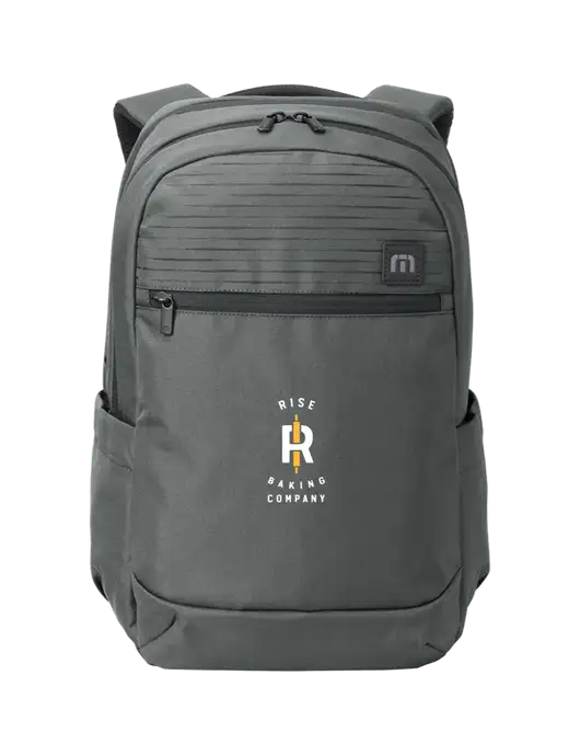 TravisMathew Dark Medium Grey Approach Backpack w/Rise Baking Logo